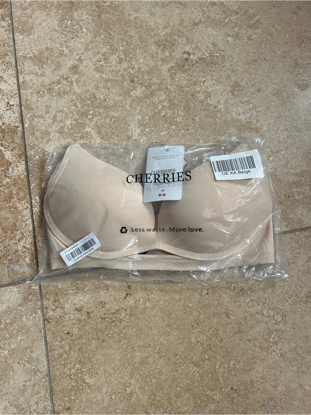 Cherries Elegance Beige Seamless Bra